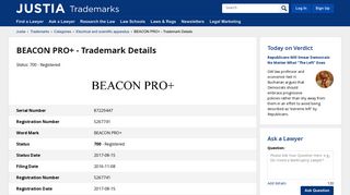 BEACON PRO+ Trademark of Beacon Roofing Supply, Inc ...