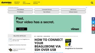 How to Connect Your BeagleBone via SSH over USB - dummies