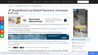 BeagleBoard.org Default Password, Login & IP List (updated May ...