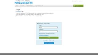 Virginia Beach Parks & Recreation Online Registration