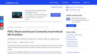 FDIC: Store card issuer Comenity must refund $61.5 million ...