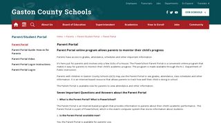 Parent/Student Portal / Parent Portal - Gaston County Schools