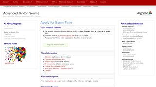 Apply for Beam Time | Advanced Photon Source