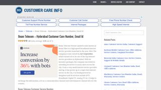 Beam Telecom – Hyderabad Customer Care Number, Email Id ...