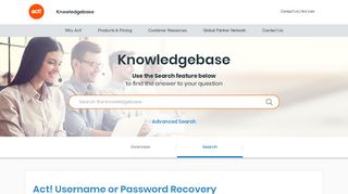 Act! Username or Password Recovery | Act! Knowledgebase