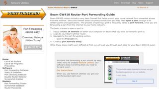 Beam GW410 Router Port Forwarding Guide