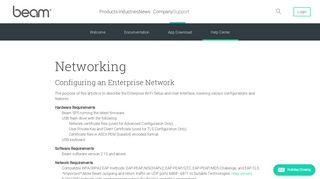 Beam Network - Configuring Beam WiFi - Enterprise Network - Beam