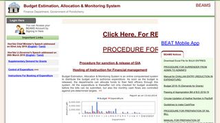 BEAMS :: Budget Estimation, Allocation & Monitoring System