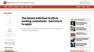 The Island with Bear Grylls is seeking contestants - here's how to apply