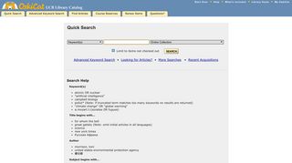 OskiCat - UC Berkeley Library Web Catalog