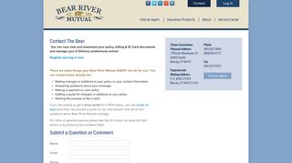 Contact Us | Bear River Mutual