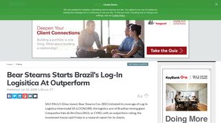 Bear Stearns Starts Brazil's Log-In Logisitica At Outperform ...