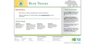 University of Alberta Bear Tracks