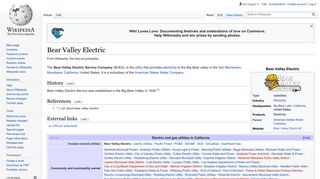 Bear Valley Electric - Wikipedia