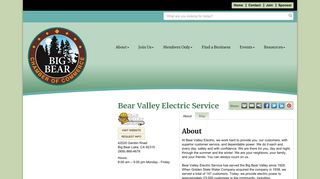 Bear Valley Electric Service | Utilities | Electric Company - Big Bear ...