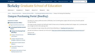 Campus Purchasing Portal (BearBuy) | Graduate School of Education