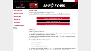 Bearcat Card, Home | University of Cincinnati, University of Cincinnati