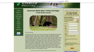 American Black Bear Tracks and Sign - Alderleaf Wilderness College