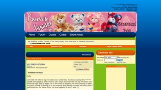 buildabearville login - Bearville Insider Forum