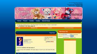 buidabear ville login page url - Bearville Insider Forum