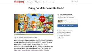 Bring Build-A-Bearville Back! - Change.org