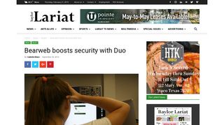 Bearweb boosts security with Duo | The Baylor Lariat