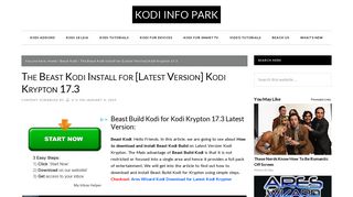 The Beast Kodi Install for [Latest Version] Kodi Krypton 17.3