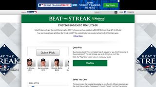 Beat the Streak Contests | MLB.com