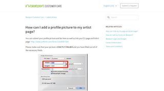 How can I add a profile picture to my artist page? – Beatport Customer ...
