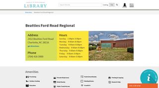 Beatties Ford Road Regional | Charlotte Mecklenburg Library