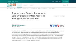 Tupperware Brands Announces Sale Of Beauticontrol Assets To ...