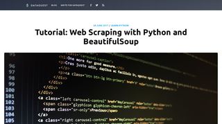Tutorial: Web Scraping with Python and BeautifulSoup - Dataquest