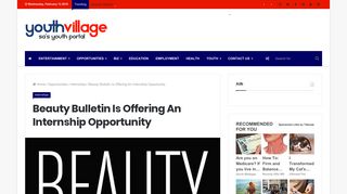 Beauty Bulletin Is Offering An Internship Opportunity - Youth Village