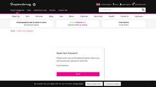 If you have forgotten your password please use this link to ... - Superdrug