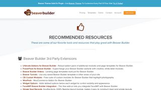 Recommended Resources | Beaver Builder