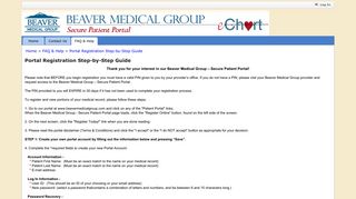 Portal Registration Step-by-Step Guide - Beaver Medical Group Portal