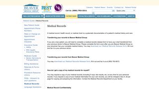 Medical Records - Beaver Medical Group