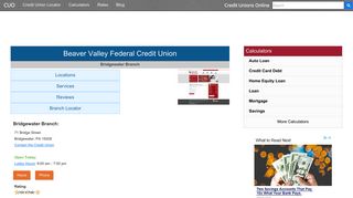 Beaver Valley Federal Credit Union - Bridgewater, PA at 71 Bridge ...