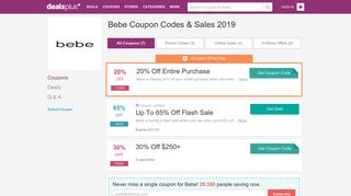 50% OFF Bebe Coupons, Promo Codes February 2019 - DealsPlus