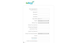 beBetter Health - Create Your Account