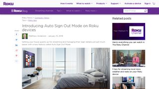 Introducing Auto Sign Out Mode on Roku devices - Roku Blog