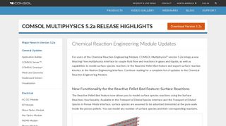 Chemical Reaction Engineering Module - COMSOL® 5.2a Release ...