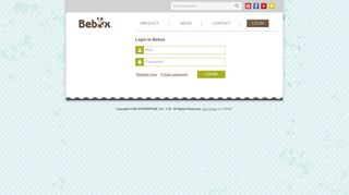 LOGIN - MEMBER | Bebox - be enterprise co., ltd