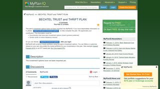 BECHTEL TRUST and THRIFT PLAN | MyPlanIQ