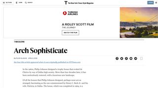 Arch Sophisticate - The New York Times