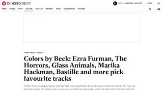 Colors by Beck: Ezra Furman, The Horrors, Glass Animals, Marika ...