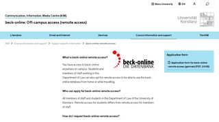 beck-online: Off-campus access (remote access) | Subject-specific ...