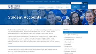 Becker College | Student Accounts