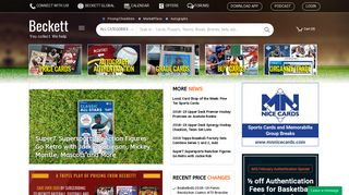 Beckett: Online Sports & Non Sports Cards Collectibles and Price ...