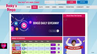 Bingo Games | 400% First Deposit Bonus | Beckys Bingo